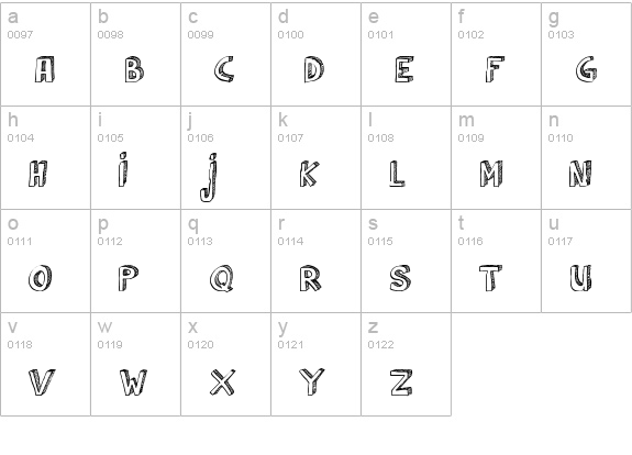 DK Cul De Sac lowercase a-z preview
