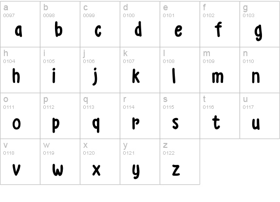 DK Grumpy Tiger lowercase a-z preview