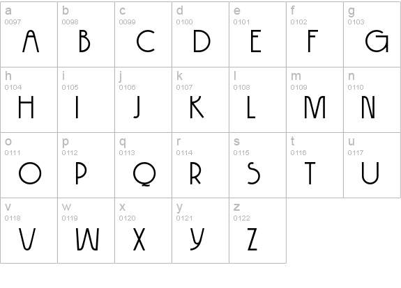 DK Hokitika lowercase a-z preview
