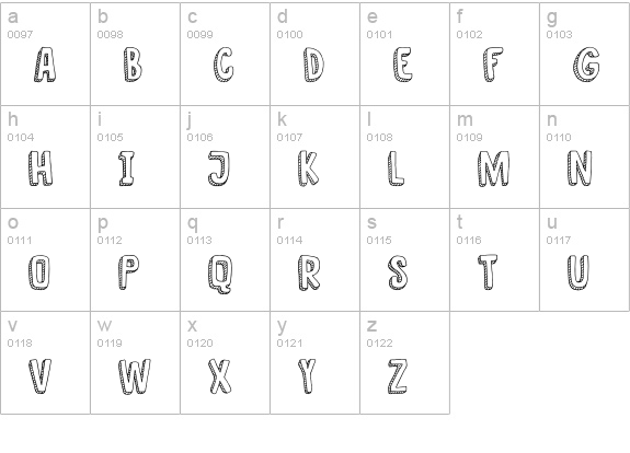 DK Nanuk lowercase a-z preview
