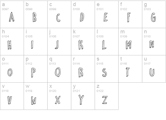 DK Petit Four lowercase a-z preview