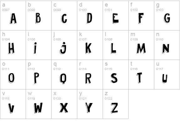 DK Pundak lowercase a-z preview