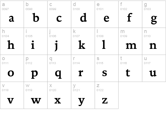 Documenta Dtl Bold lowercase a-z preview