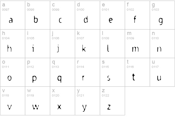 DodgenburnA lowercase a-z preview