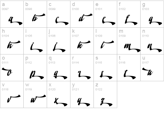 Doedel Alternate 6 Multiple lowercase a-z preview
