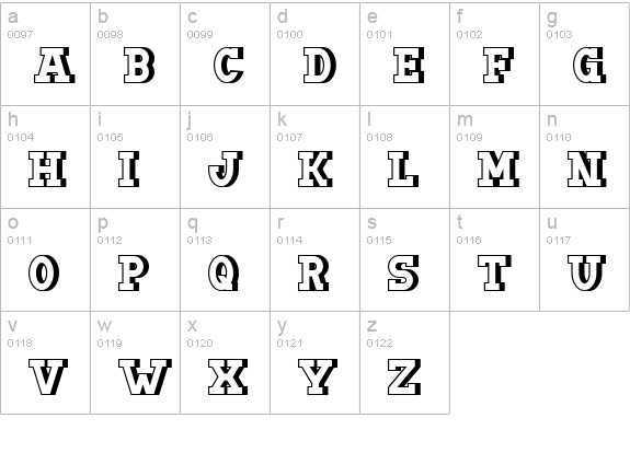 DoergonBackshift lowercase a-z preview