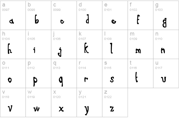 Dogfont-wide lowercase a-z preview