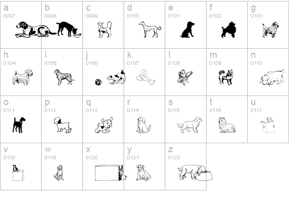 Doggy Bag lowercase a-z preview