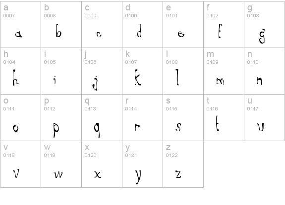 Doghouse Medium lowercase a-z preview