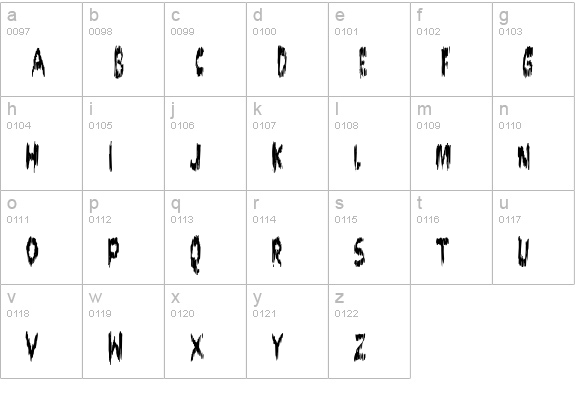 DOKTOR terror lowercase a-z preview