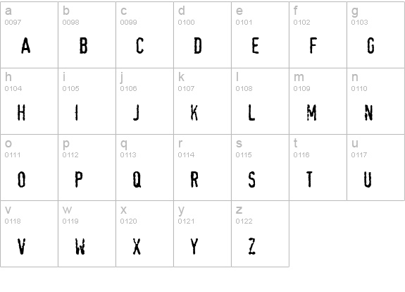 Dole lowercase a-z preview