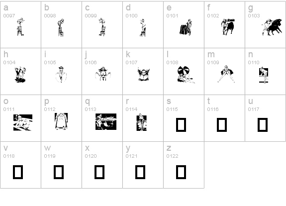 Dollybat lowercase a-z preview