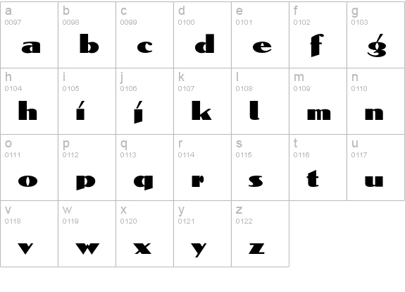 Dolmen Plain lowercase a-z preview
