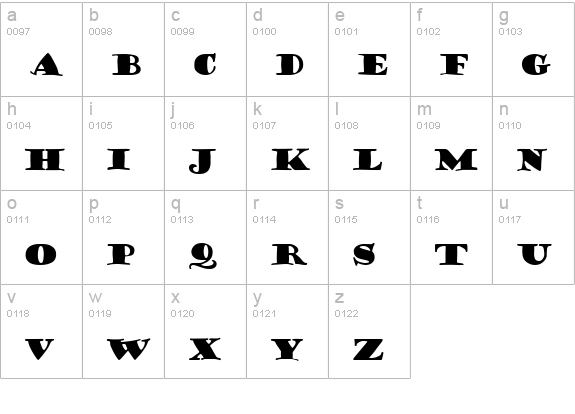 Domaene lowercase a-z preview