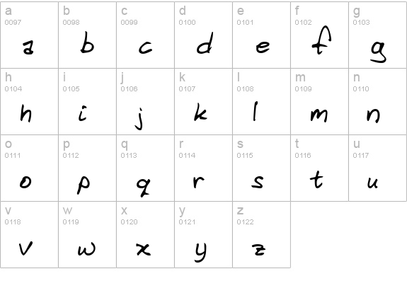 Domestic Manners lowercase a-z preview