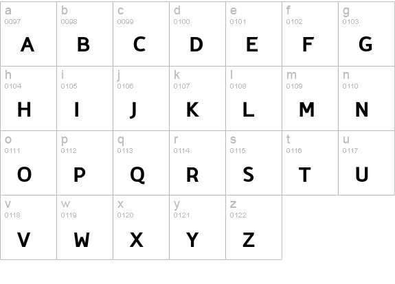Domestos98-BoldKaps lowercase a-z preview