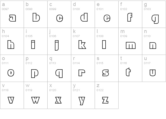 Domino lowercase a-z preview