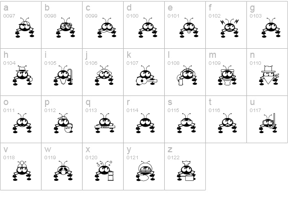 Don't Bug Me JL lowercase a-z preview