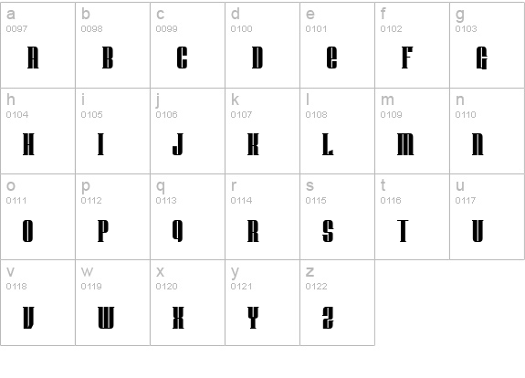 Donnie lowercase a-z preview