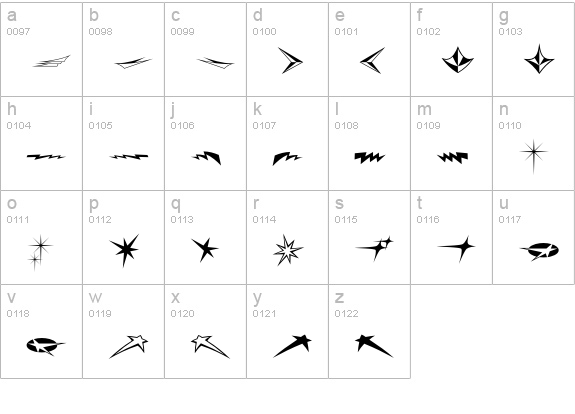 Doo-Dads lowercase a-z preview