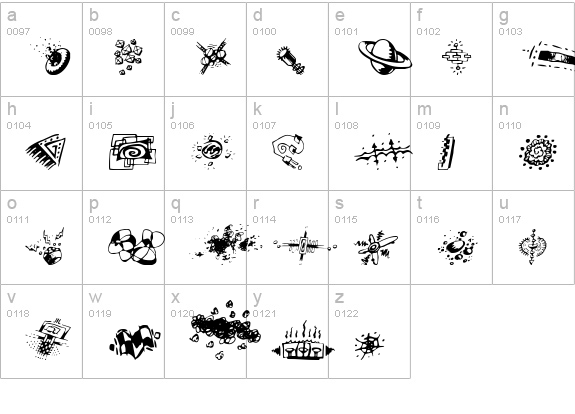 Doodle Art lowercase a-z preview