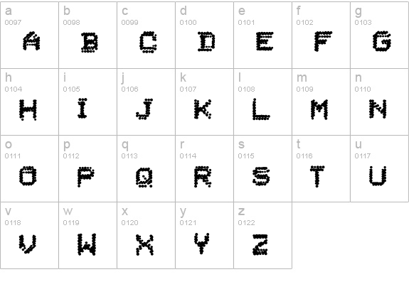 DoomPlatoon-Medium lowercase a-z preview