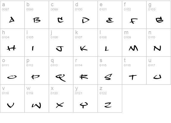 Dope Jam lowercase a-z preview