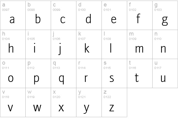 Doradani Lt lowercase a-z preview