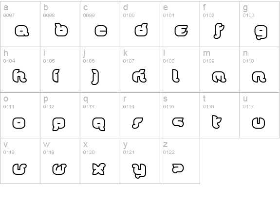 DorisOrangeJuicy lowercase a-z preview