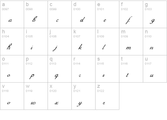 Dorothee lowercase a-z preview