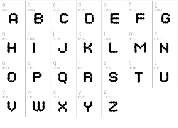 Dots All For Now Dirty JL lowercase a-z preview