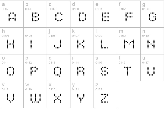Dots All For Now JL lowercase a-z preview