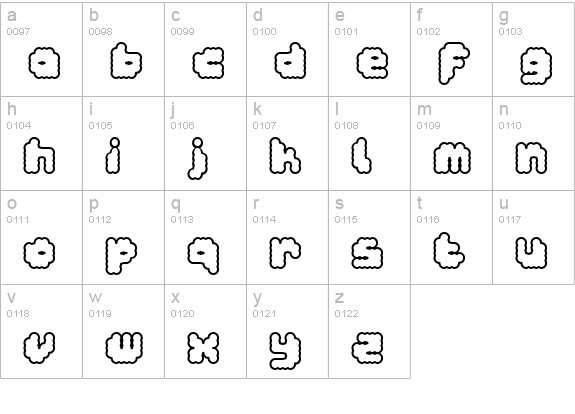 dottocrema lowercase a-z preview