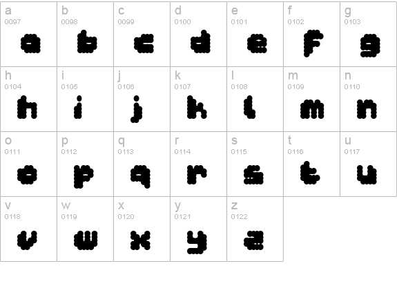 dottomokka lowercase a-z preview