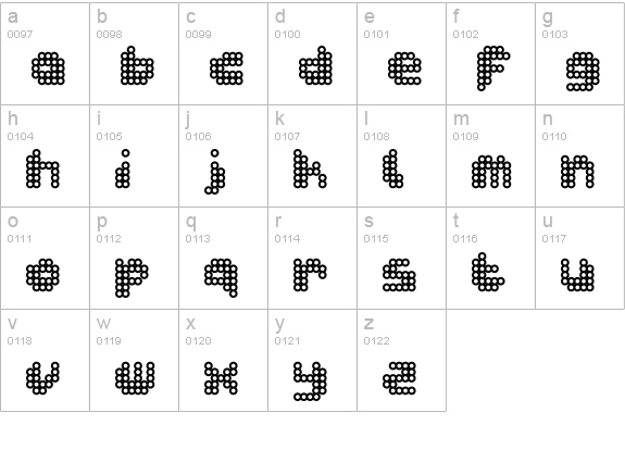 dottozucchero lowercase a-z preview
