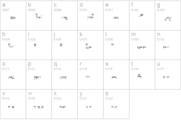 Dotty-3PartThree lowercase a-z preview