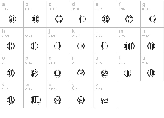 Double Bogey BRK lowercase a-z preview