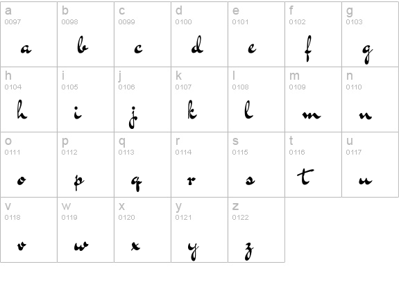 Dr Sugiyama Regular lowercase a-z preview