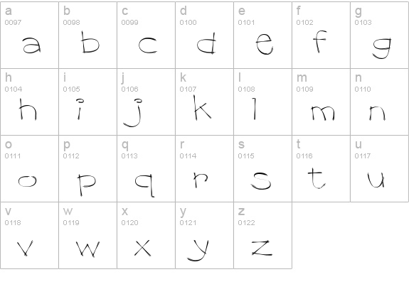 Dragline BTN Lt lowercase a-z preview