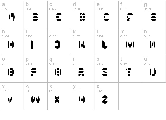 DRAGON FLY lowercase a-z preview