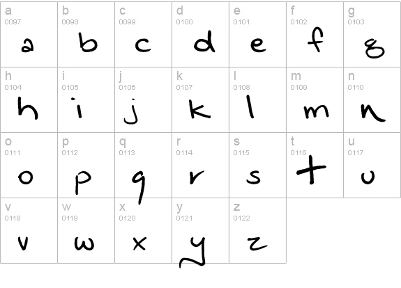 Dragongirl Meander  lowercase a-z preview
