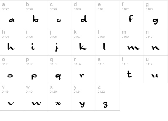 Drakkar lowercase a-z preview