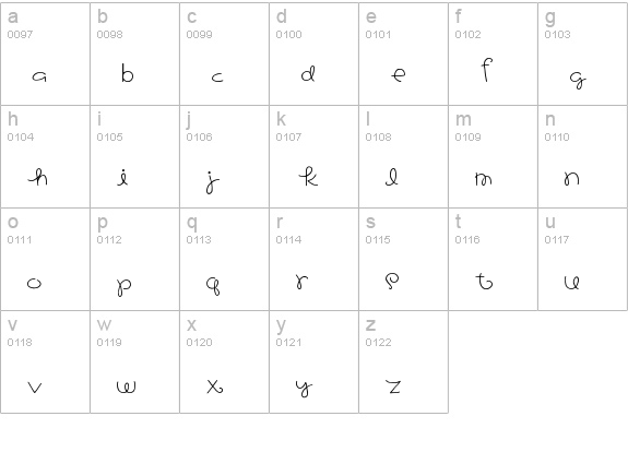 Dreamed About You lowercase a-z preview