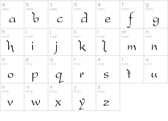 DreamerOne lowercase a-z preview