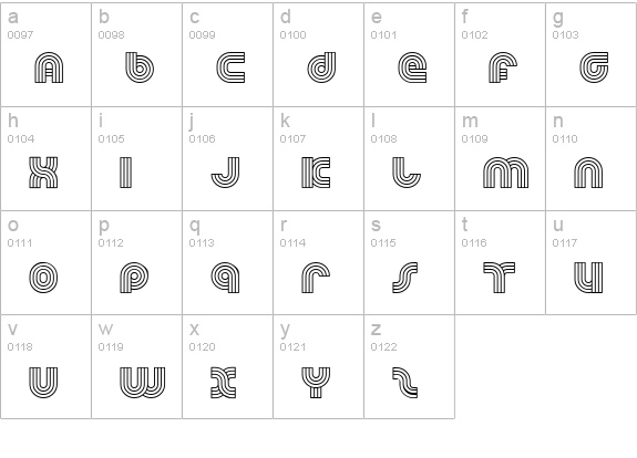 Dreamland lowercase a-z preview