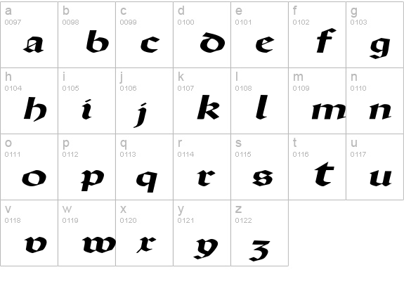 DriscollSSK BoldItalic lowercase a-z preview
