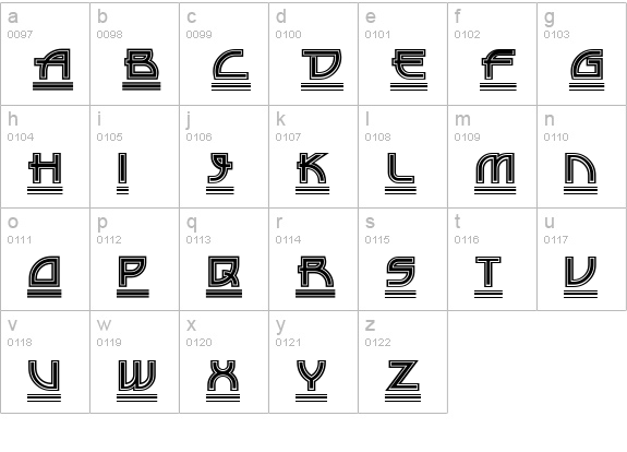 Drive Thru Capital lowercase a-z preview
