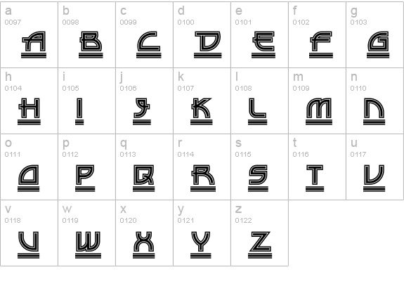 Drive-Thru NF lowercase a-z preview