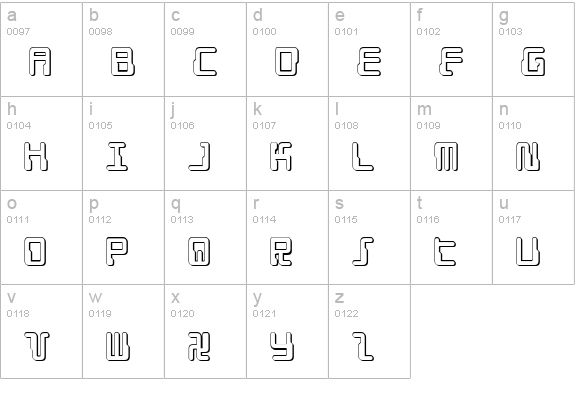 Droid Lover 3D lowercase a-z preview