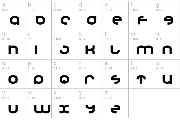 Droncat lowercase a-z preview